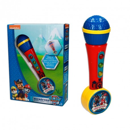 MICRO DE MANO PAW PATROL CON AMPLIFICADOR Y RITMOS