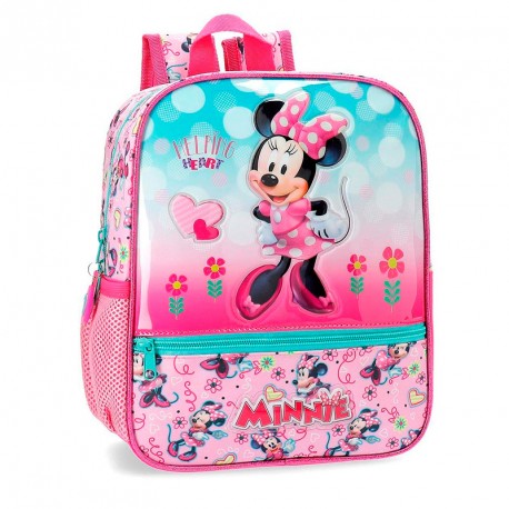 MOCHILA ADAPT.28 CM.MINNIE HEART