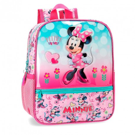 MINNIE HEART MOCHILA 28 cm.