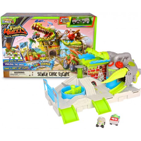 THE TRASH PACK (LOS BASURILLAS) WHEELS PLAYSET ALCANTARILLA COCODRILO