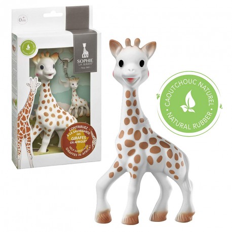 SET SOPHIE LA GIRAFE+LLAVERO SALVEMOS LAS JIRAFAS