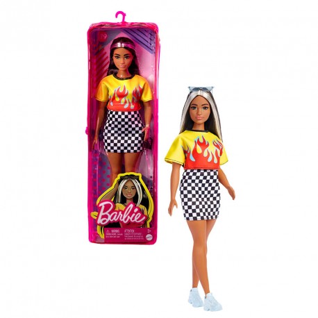 BARBIE FASHIONISTA TOP CON LLAMAS Y FALDA DE CUADROS