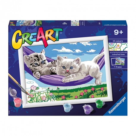 CREART SERIE D CLASSIC GATITOS EN LA HAMACA