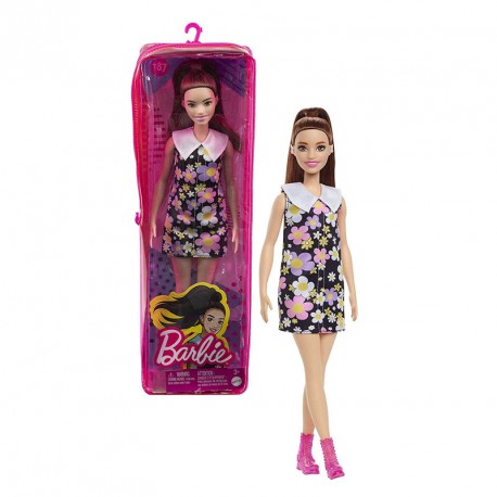 BARBIE FASHIONISTA VESTIDO MARGARITAS CON AUDIFONO