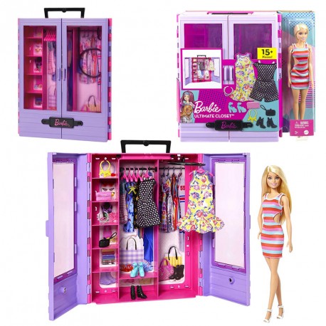 BARBIE FASHIONISTA ARMARIO PORTATIL CON MUÑECA