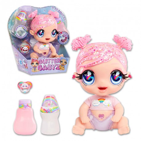 GLITTER BABYZ DOLL SERIES 2 DREAMIA STARDUST (PINK/RAINBOW)