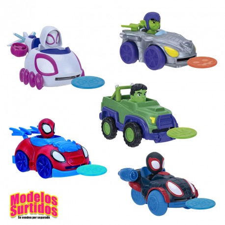 SPIDEY MINI VEHICULOS LANZA DISCOS SURTIDO