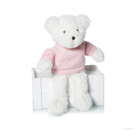 PELUCHE OSITO JERSEY ROSA 28 CM