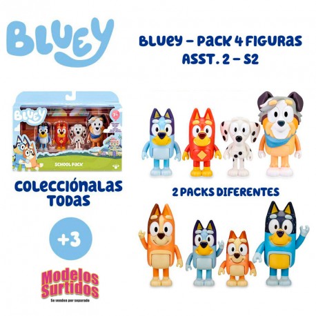 BLUEY PACK 4 FIGURAS