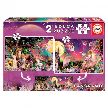 PUZZLE 2x100P TRIPTICO DE HADAS