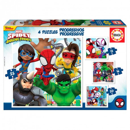 PUZZLE PROGRESIVOS SPIDEY & HIS AMAZING FRIENDS 12P+ 