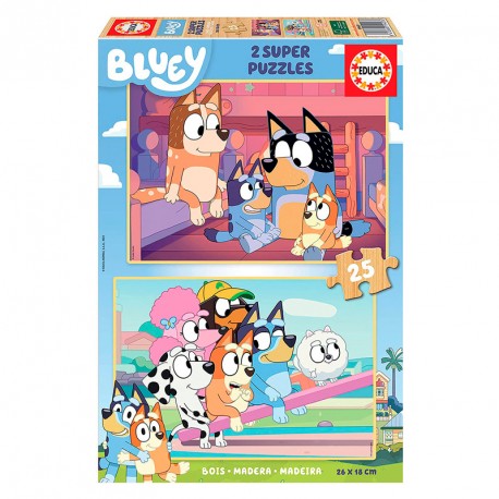 PUZZLE 2x25P BLUEY (MADERA) 