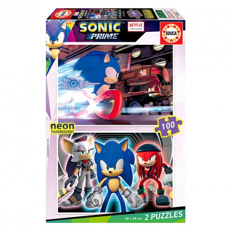 PUZZLE 2x100P SONIC NEON