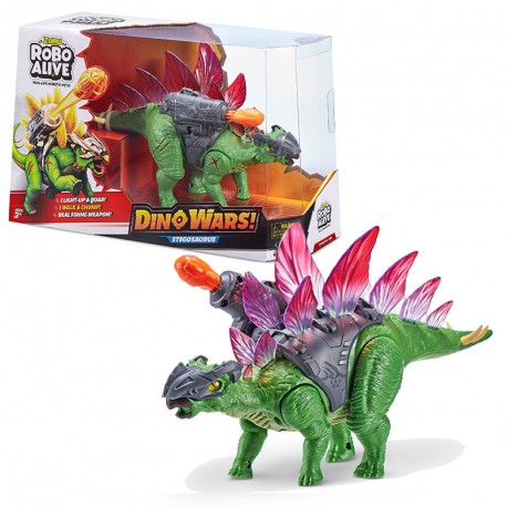 ROBO ALIVE DINO WARS S1, STEGOSAURUS, 6 PZAS.