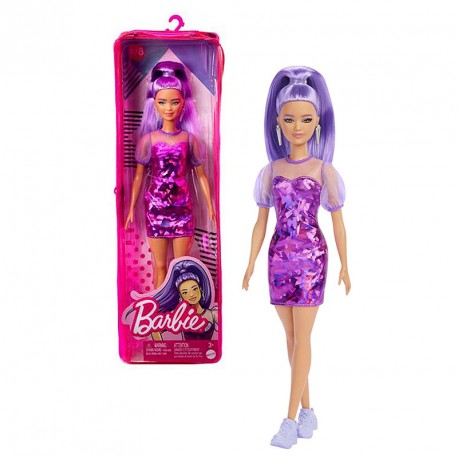 BARBIE FASHIONISTA VESTIDO MORADO FIESTA