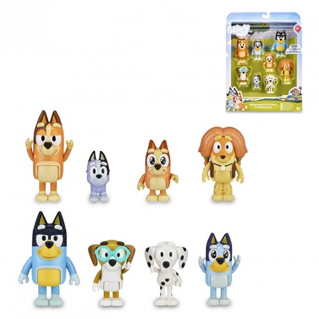 BLUEY PACK 8 FIGURES