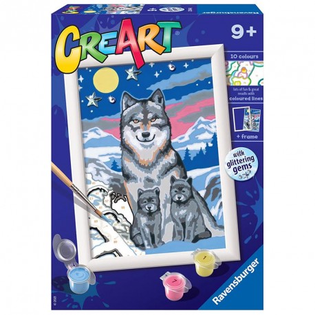 CREART SERIE E LOBOS A LA LUZ DE LA LUNA