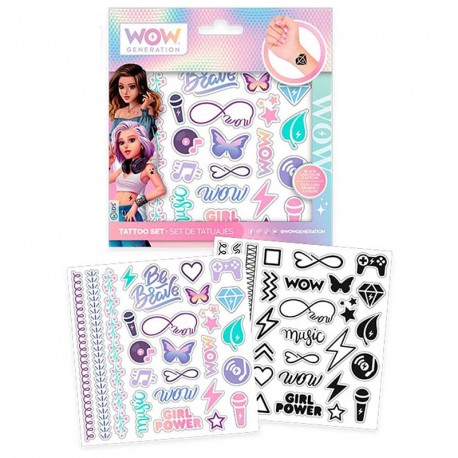 WOW GENERATION TATTOO SET + DE 50 TATTOOS COLOR Y B/N CDU