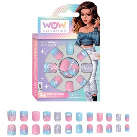 WOW GENERATION SET DE 24 UÑAS ADHESIVAS CDU