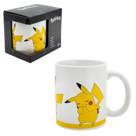 TAZA CERAMICA POKEMON PIKACHU 325 ML EN CAJA REGALO