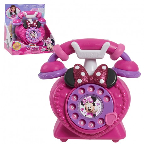 DISNEY JUNIOR MINNIE MOUSE TELEFONO TRADICIONAL GIRATORIO LUCES Y SONIDOS