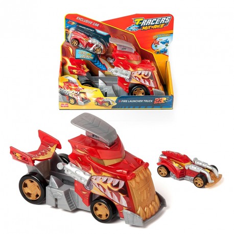 T-RACERS S PLAYSET 1X6 FIRE LAUNCHER TRUCK