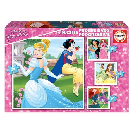 PUZZLE PROGRESIVOS PRINCESAS DISNEY 12P+