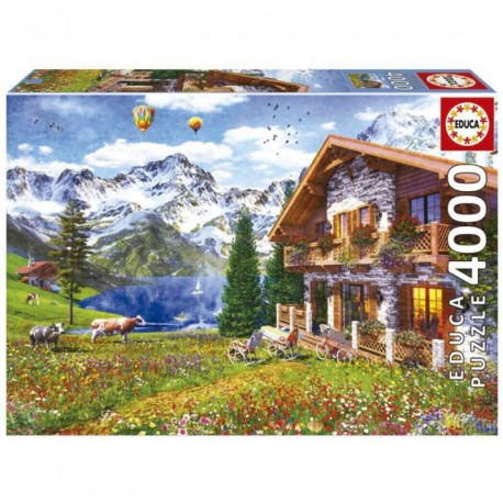 PUZZLE 4000P HOGAR EN LOS ALPES