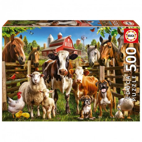 PUZZLE 500P LOS TRAVIESOS DE LA GRANJA