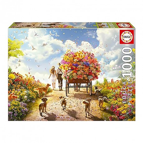 PUZZLE 1000P CARRO DE FLORES