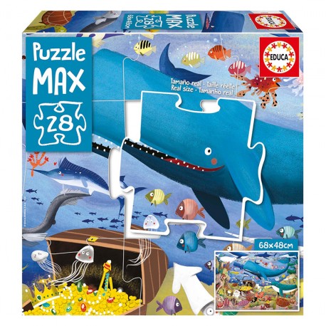 PUZZLE 28P ANIMALES BAJO EL MAR PUZZLE MAX 