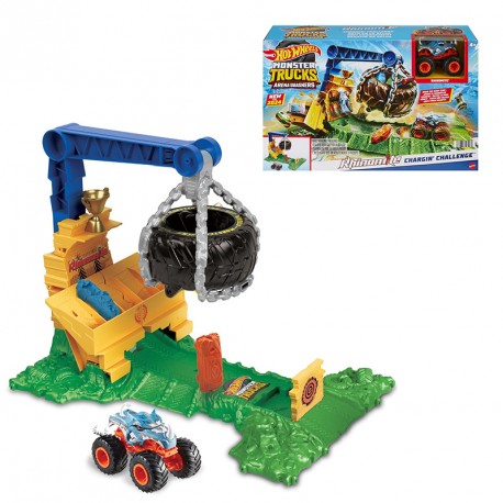 HOTWHEELS MONSTER TRUCKS ARENA SMASHERS RETO DE RHINOMITE