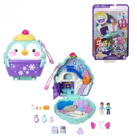 POLLY POCKET COFRE SNOW FEET PENGUIN