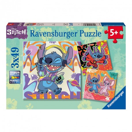 PUZZLE 3x49P DISNEY STITCH