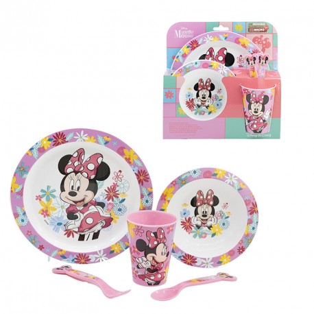 PLATO MINNIE MOUSE SPRING LOOK SET MICRO 5 PCS EN ESTUCHE