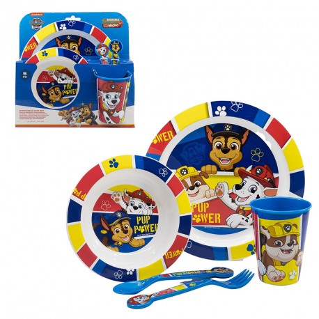 PLATO PAW PATROL PUP POWER SET MICRO 5 PCS EN ESTUCHE