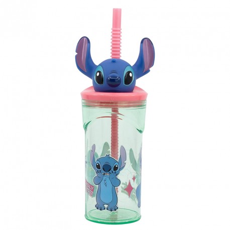 VASO STITCH FLOWERS 360 ML FIGURITA 3D