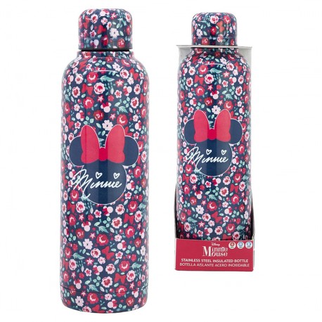 BOTELLA CANTIMPLORA MINNIE MOUSE GARDENING 515 ML TERMO ACERO INOXIDABLE