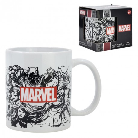 TAZA CERAMICA MARVEL PATTERN 325 ML EN CAJA REGALO