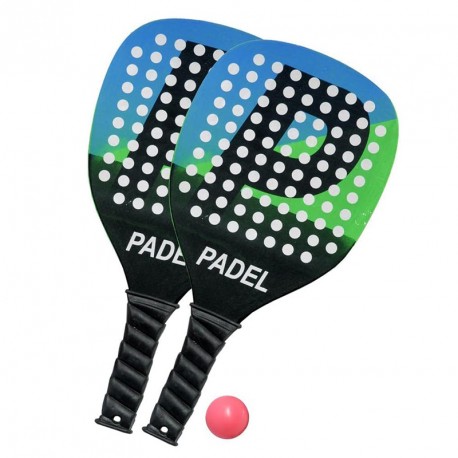 SET PALA MADERA PADEL 40x20x0,8 cm