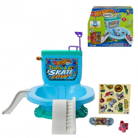 HOTWHEELS SKATE BOL DE CEREALES FLUSH & GO SET DE JUEGO MONOPATINES