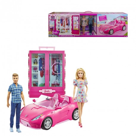 BARBIE MUÑECAS ARMARIO Y DESCAPOTABLE