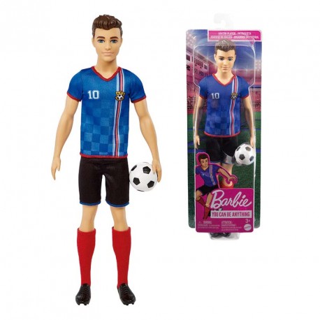 BARBIE PROFESIONES KEN FUTBOLISTA CAMISETA AZUL