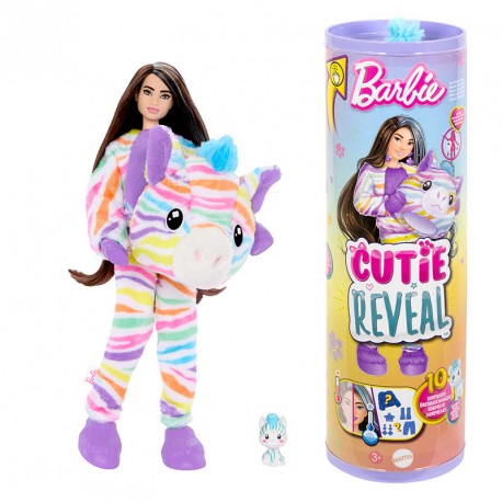 BARBIE CUTIE REVEAL SUEÑOS DE COLORES MUÑECA CEBRA