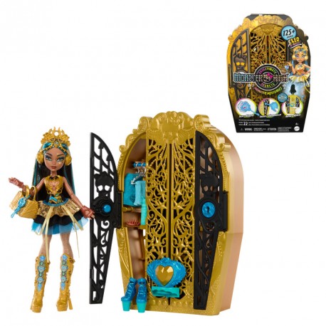 MONSTER HIGH SKULLTIME SECRETS 4 MUÑECA CLEO DE NILE CON ARMARIO