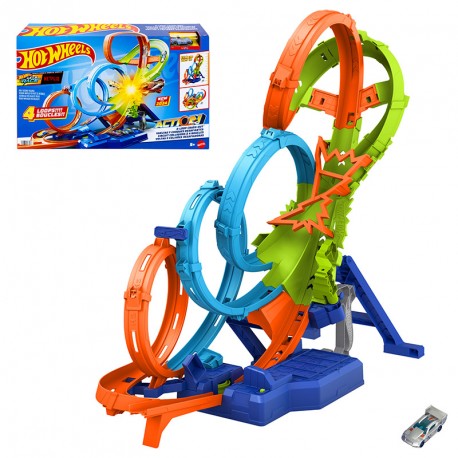 HOTWHEELS ACTION COLISION DE 4 LOOPINGS