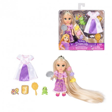 MUÑECA PRINCESA RAPUNZEL 15 CM SET REGALO CON ACCESORIOS