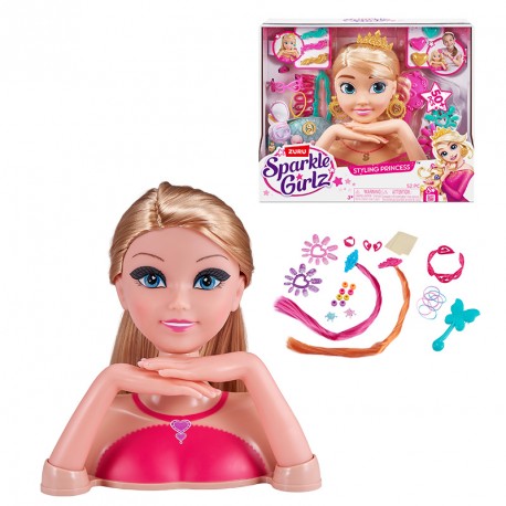 BUSTO PEINADO PRINCESA 50 ACCESORIOS SPARKLE GIRLZ