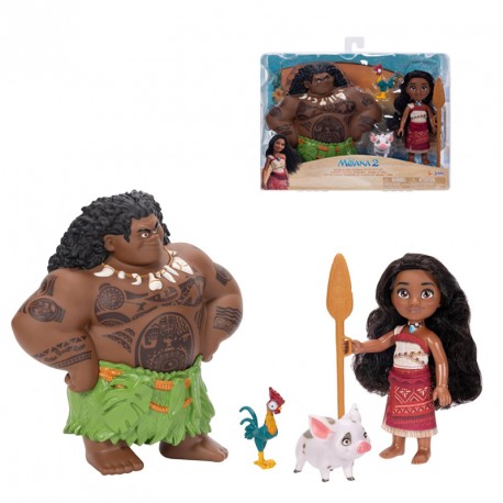 MUÑECA PRINCESA VAIANA 15 CM SET DE REGALO VIANA & MAUI